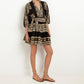 Greek Archaic Kori - Chemisier Short Sleeve Belted Dress