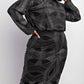 The Curve La - Plus Size Metallic Long Sleeve Top And Knee Skirt Set