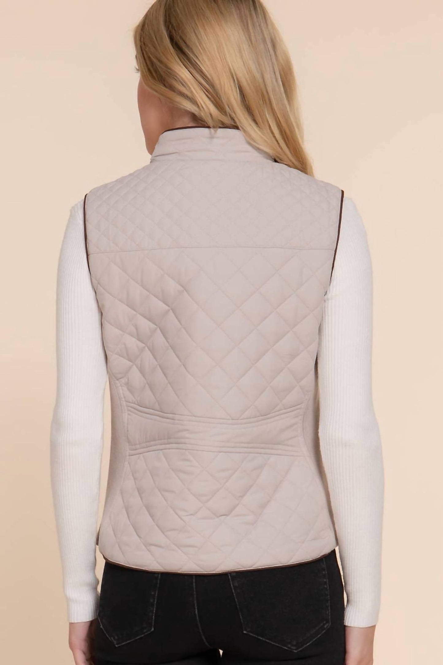 Active Usa - Quilted Zip Up Vest