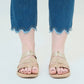 1822 Denim - Ace 25" Crop Capri Scalloped & Frayed Hem Jeans