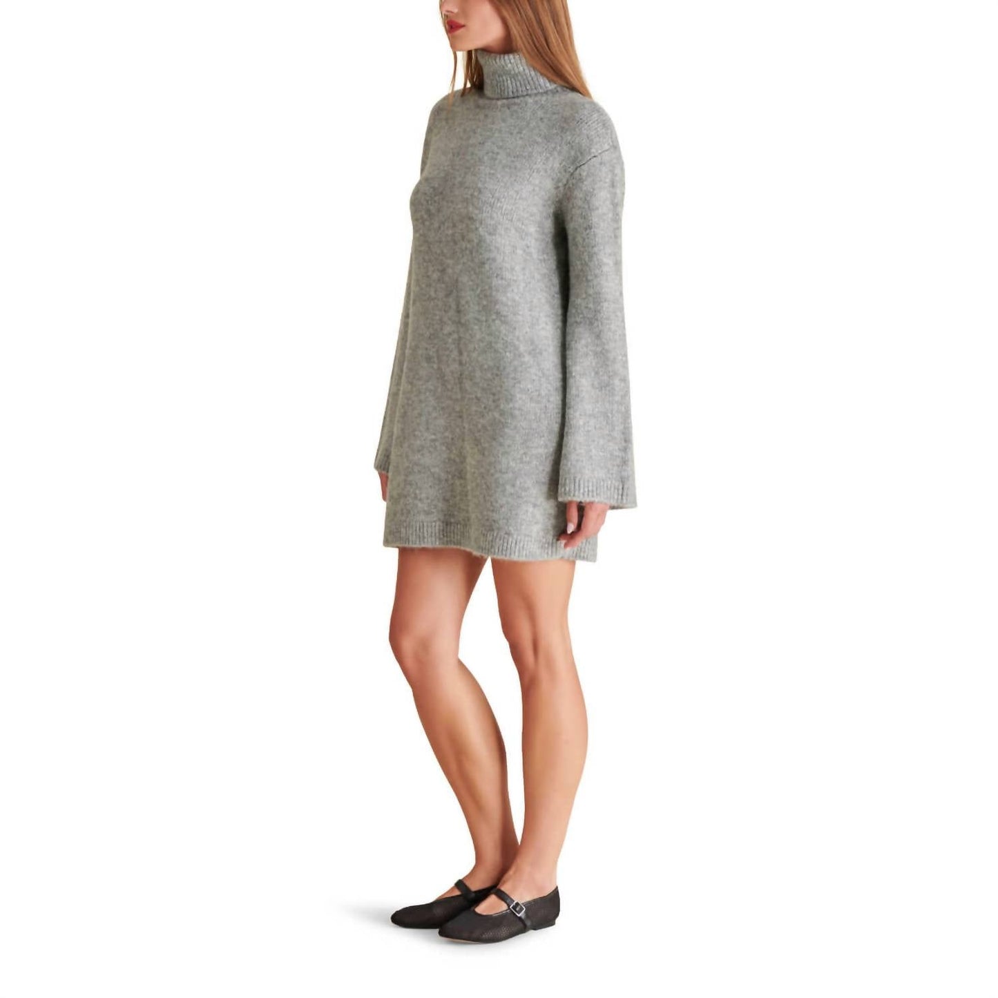 Steve Madden - Abbie Metallic Knit Mini Sweater Dress