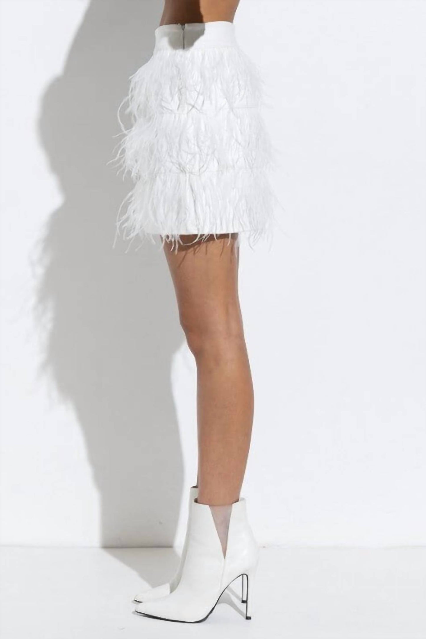Blue B - Aria Tiered Feather Mini Skirt