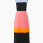 Carolina Herrera - Sleeveless Crewneck Colorblocked Midi Dress