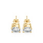 Aamiaa - Women's Cushion Shape 4 Prong Push Back Studs