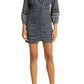 Veronica Beard Zaria Long Sleeve Minidress in Black Multi, Size 2
