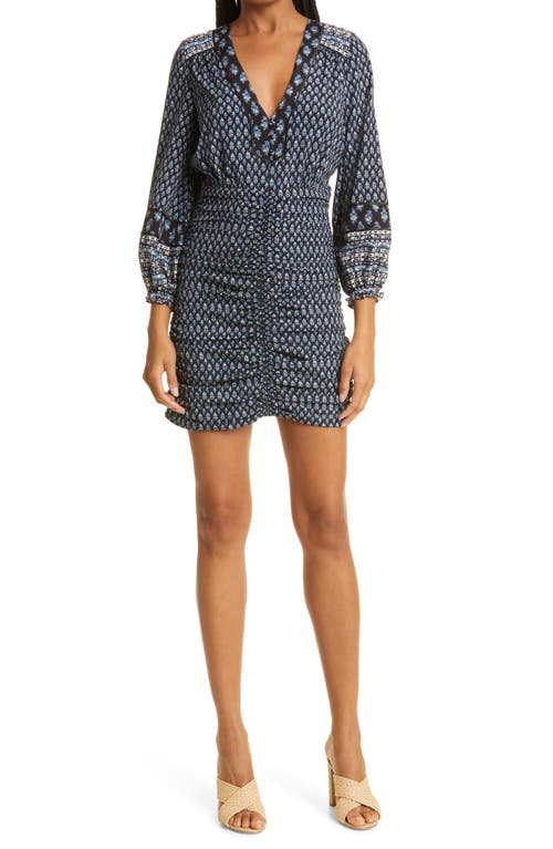 Veronica Beard Zaria Long Sleeve Minidress in Black Multi, Size 2