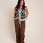 So Me - Leopard Print Tie Front Top