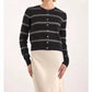 Brodie Cashmere - Simone Lurex Stripe Cashmere Cardigan