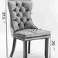 Nikki Collection Modern Tufted Velvet Upholstered Dining Chair - 2 Pieces, Khaki