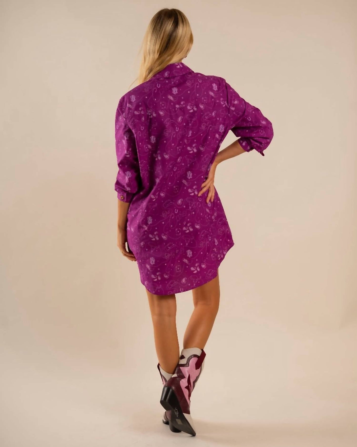 Care Tucker - Preslie Poplin Shirt Dress - All Over Western