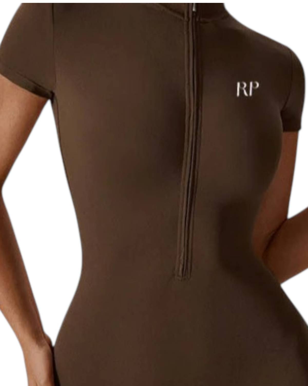 Rockstar Peach - Scuba Short Sleeve Zip Jumpsuit