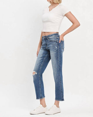 Lovervet - High Rise Ankle Straight Jeans