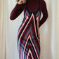 Mima Rosso - Velour Striped Pinafore Dress