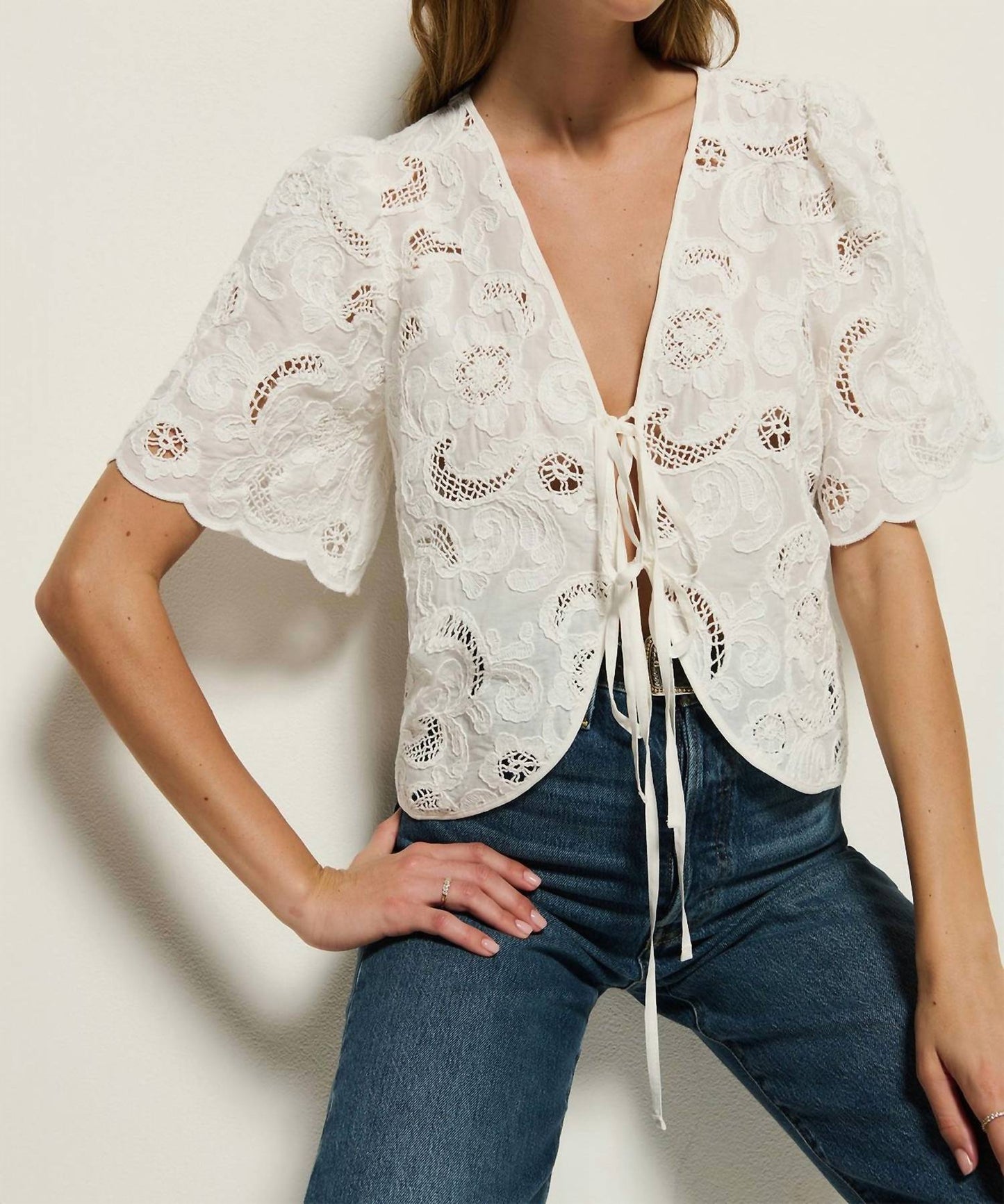 Nation Ltd - Rosalyn Tie Front Top
