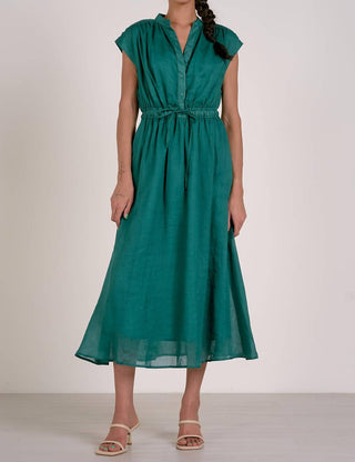 Elan - Midi Short Sleeve Tie Waist Dress