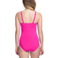 Profile By Gottex - D-Cup Scoop Neck Shirred One Piece Swimsuit
