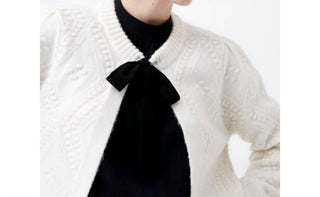 French Connection - Kitty Bobble Bow Cardigan