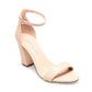 Steve Madden - Women's Leather Open Toe Ankle Strap Block Heel