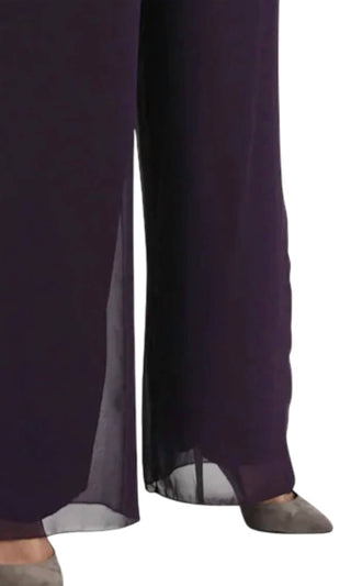 Alex Evenings - Women's Chiffon Straight Leg Pants