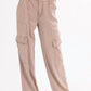 Risen - High Rise Tencel Wide Cargo Pants