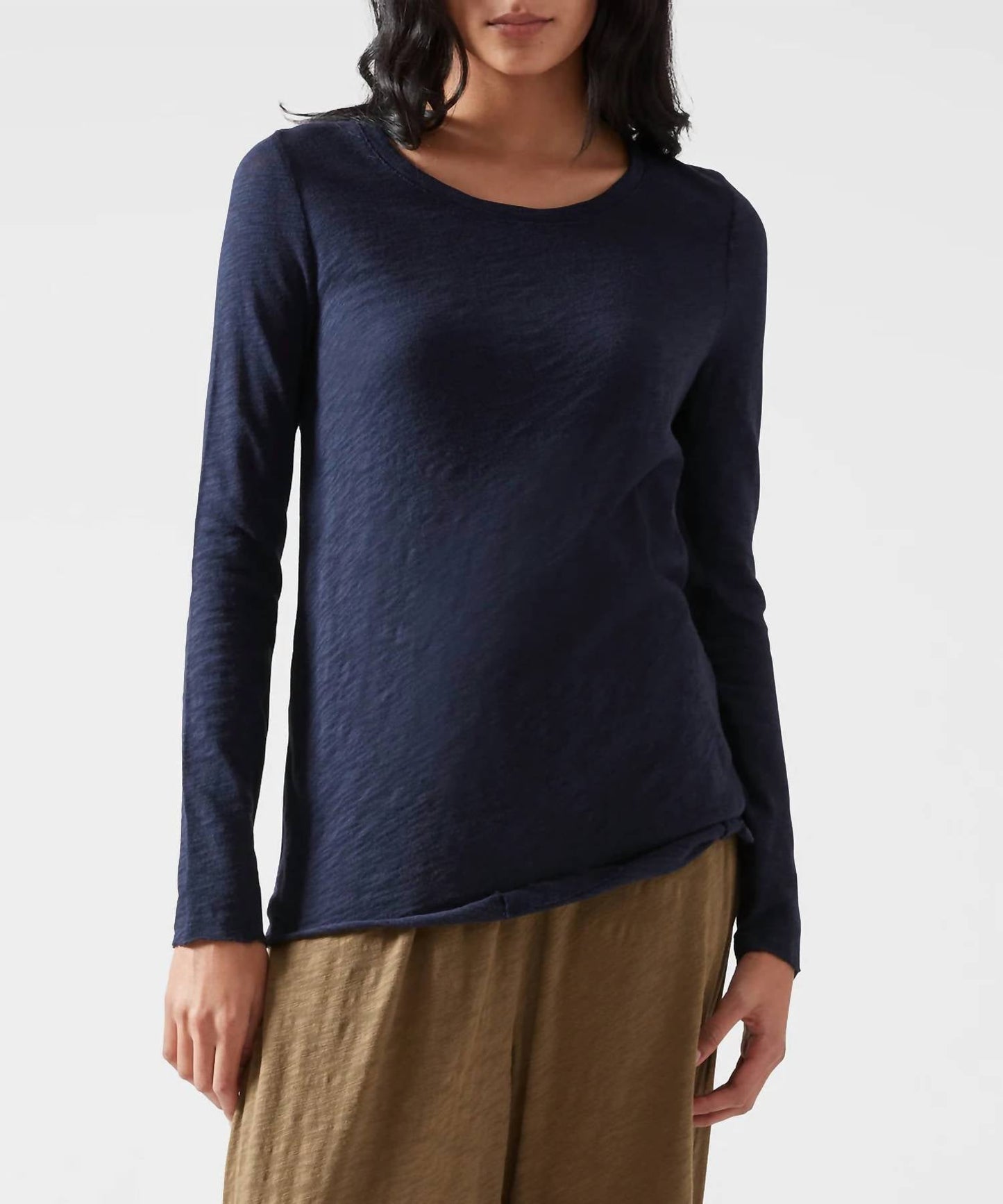 Atm - Slub Jersey Long Sleeve Destroyed Wash Tee