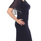 Joseph Ribkoff - Embellished Chiffon Sleeve Sheath Dress