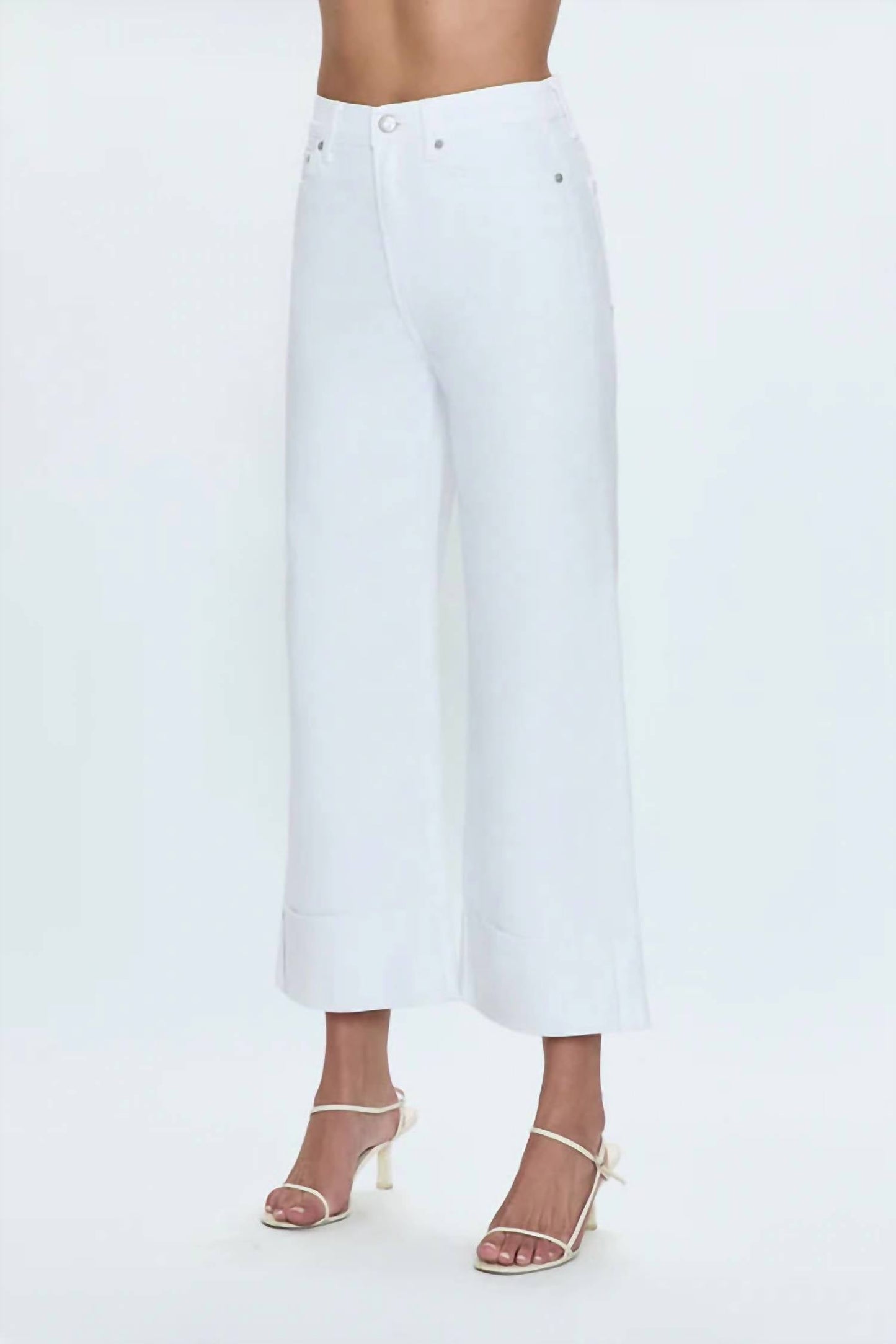 Pistola - Lana Crop With Cuff High Rise Wide Leg Jean