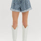 Entro - Denim High Waisted Shorts