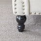 68 Inch Faux Leather Rolled Arm Sofa with Nailhead Trim