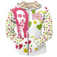 Bob Marley - Teen's One Love Hearts All Over Juniors Zip Hoodie