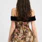 En Saison - Carey Jacquard Off the Shoulder Fit & Flare Mini Dress