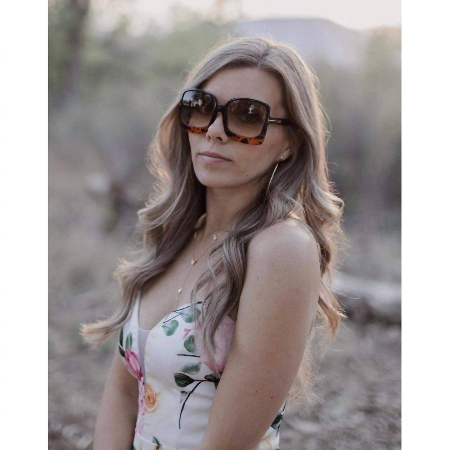 Julia Rose - Women's Megan Oversized Gradient Sunglasses