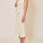 Cozy Co. - Button Up Midi Dress With Waist Tie Detail