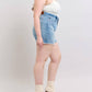 Judy Blue - High Waist Western Embroidery Detail Cut Off Denim Short