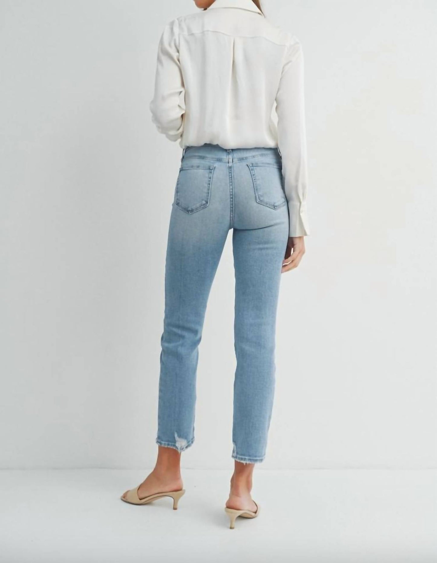 Just Black Denim - Hem Detail Comfort Straight Leg Jeans