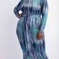 The Curve La - Plus Size Long Sleeve Midi Dress With Self-tie Belt
