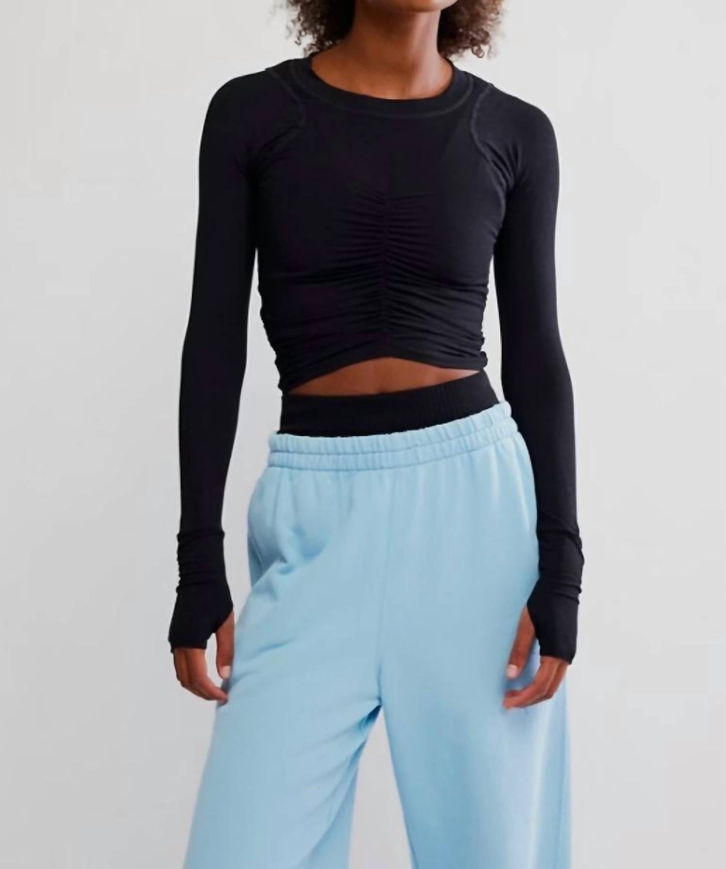Free People - Elsie Ruched Long Sleeve top