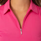 Golftini - Sleeveless Zip Polo Top