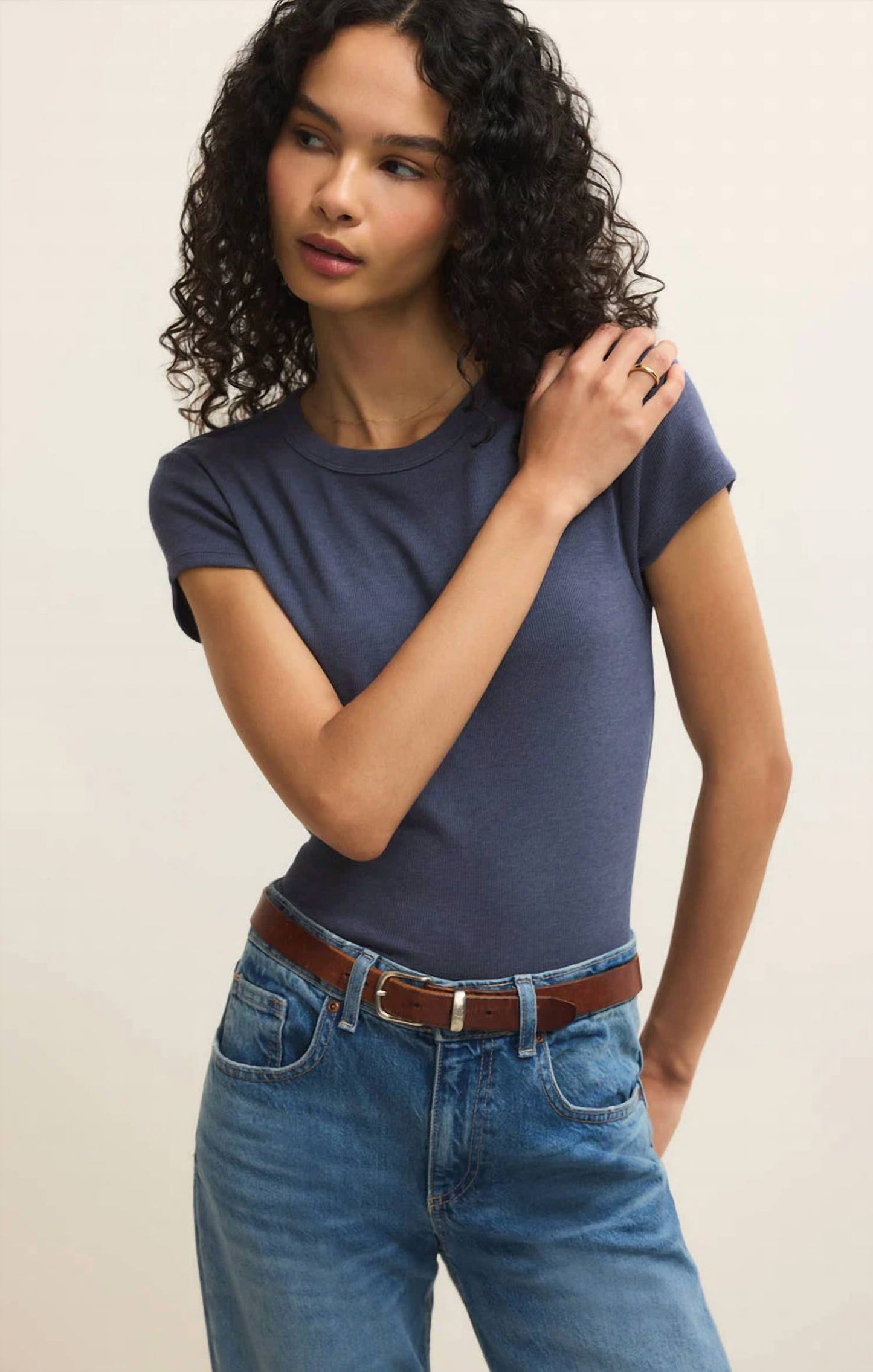 Z Supply - Renae Rib Short Sleeve Top
