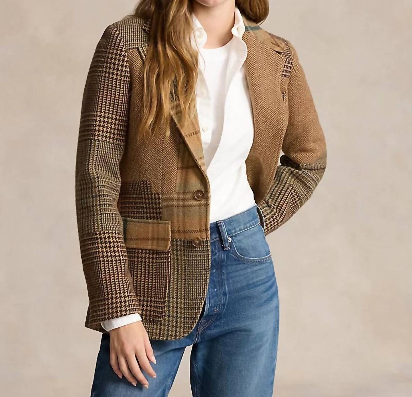 Polo Ralph Lauren - Patchwork Herringbone Tweed Blazer