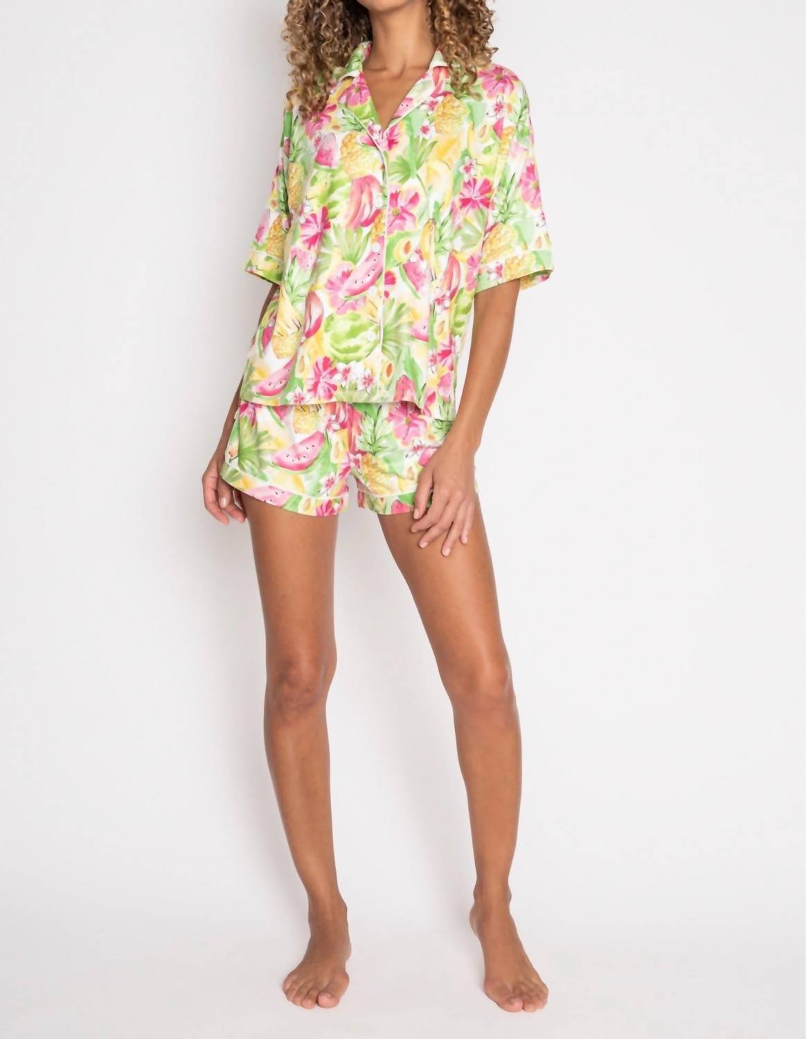 Pj Salvage - That's Bananas Fruits Print Short Pajama Set