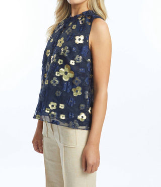 Caballero - Lys Beaded Mesh Floral Top