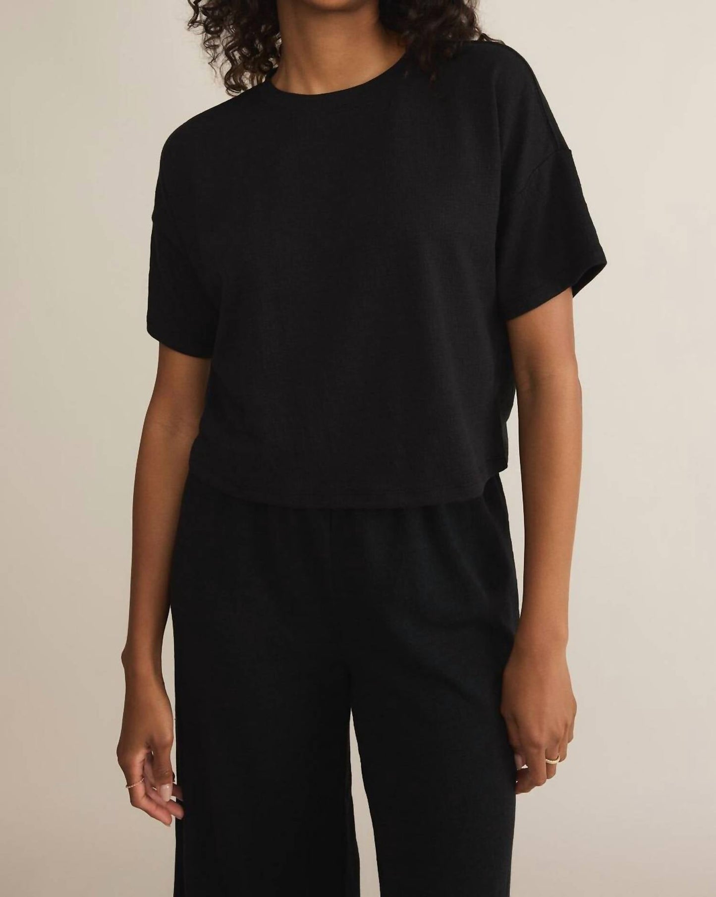 Z Supply - Sway Textured Cropped Crewneck Tee