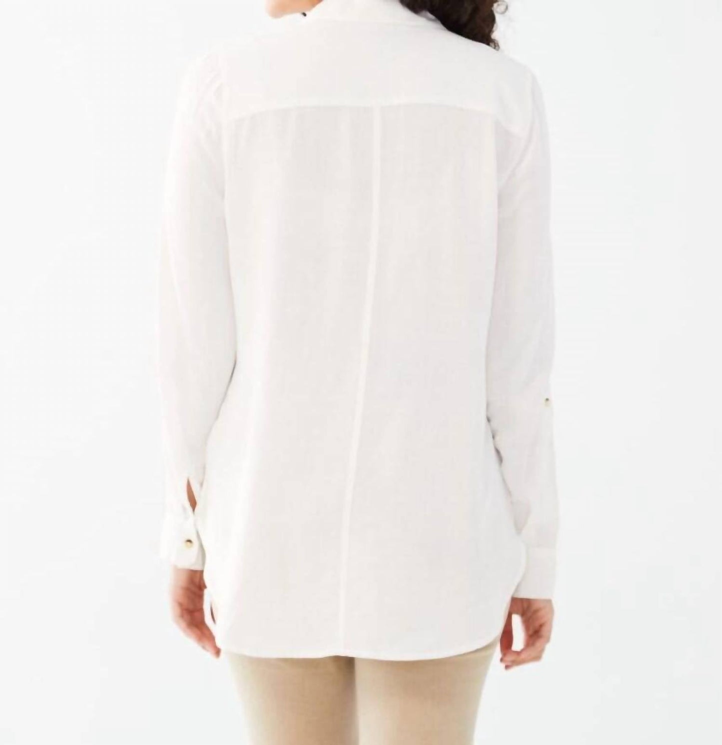 Fdj - LONG SLEEVE ROLL TAB SHIRT