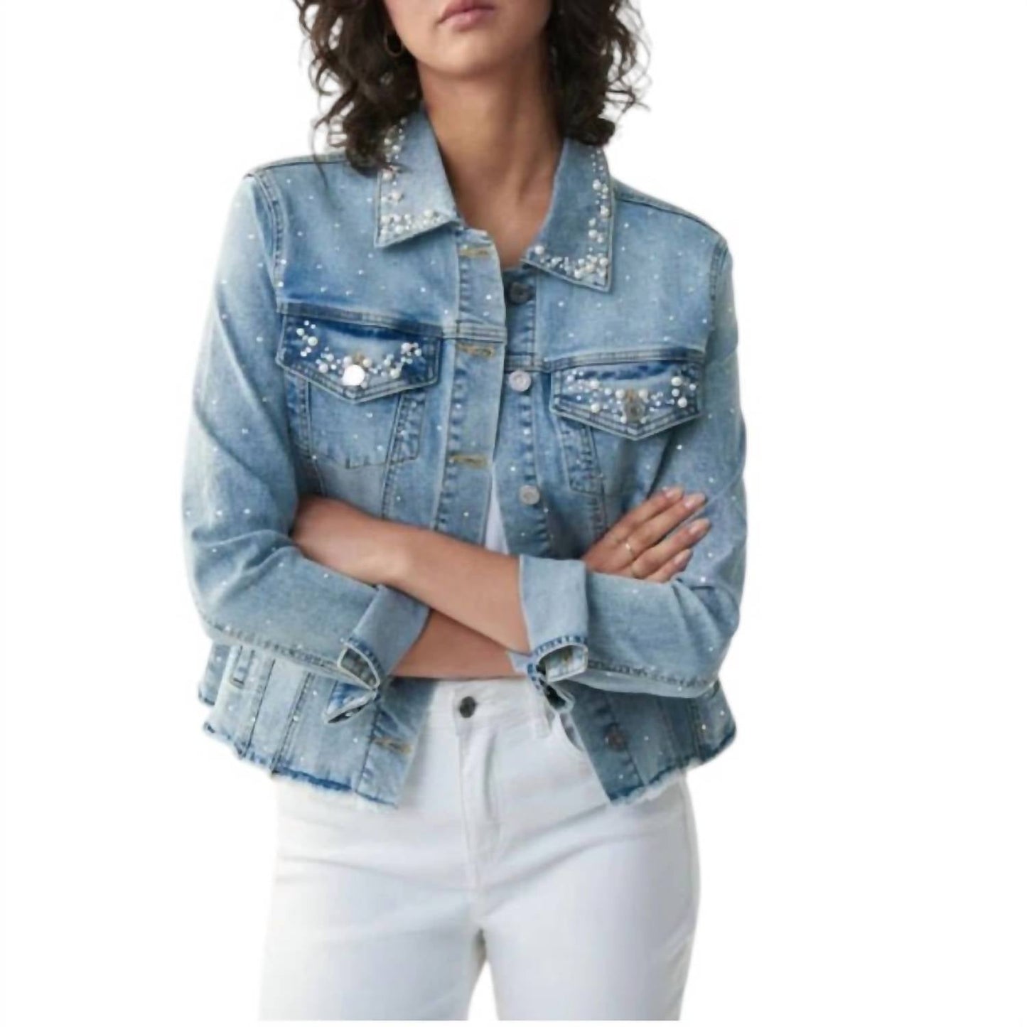 Joseph Ribkoff - Denim Jacket With Rhinestones