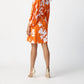 Joseph Ribkoff - Floral Print Georgette Puff Sleeve Belted Dress
