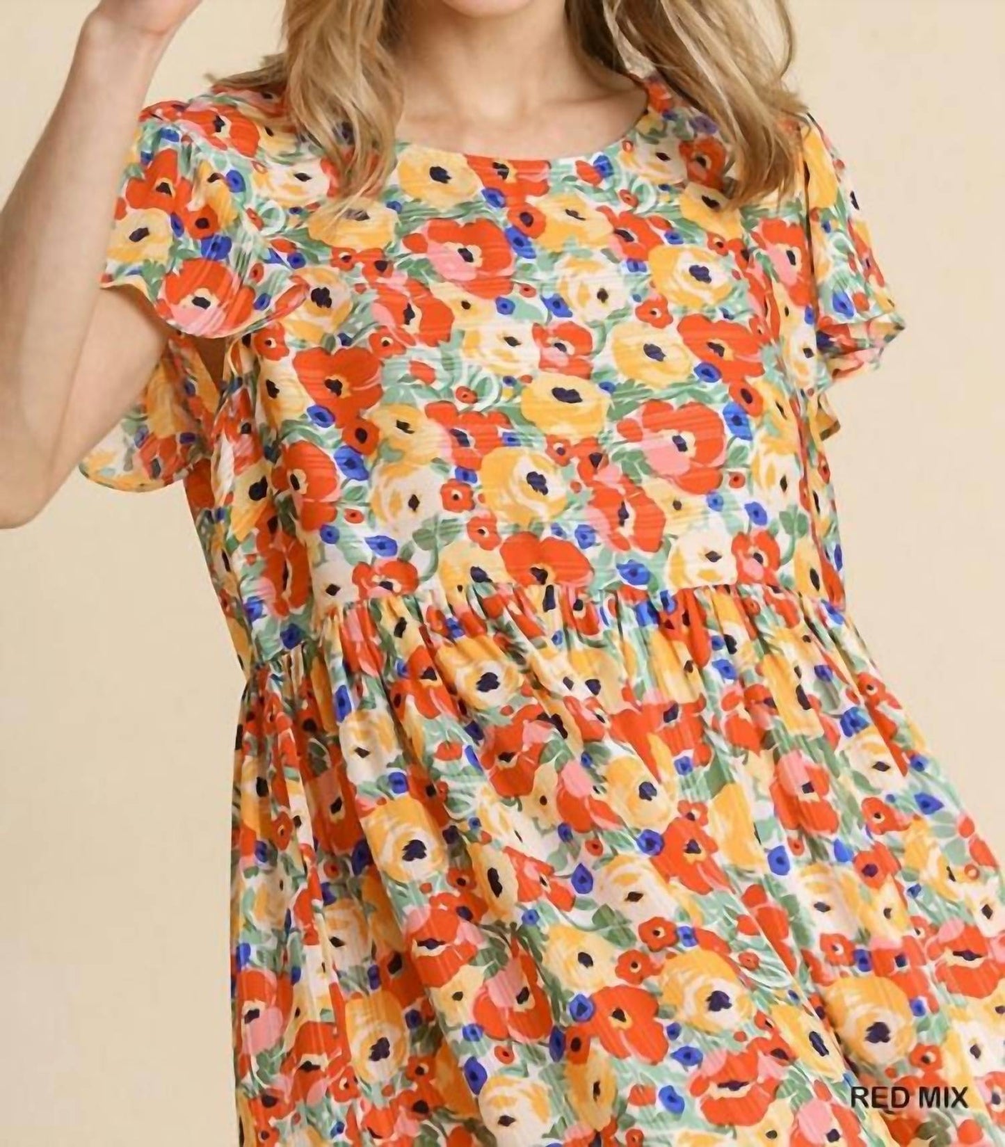 Umgee - Floral Babydoll Dress