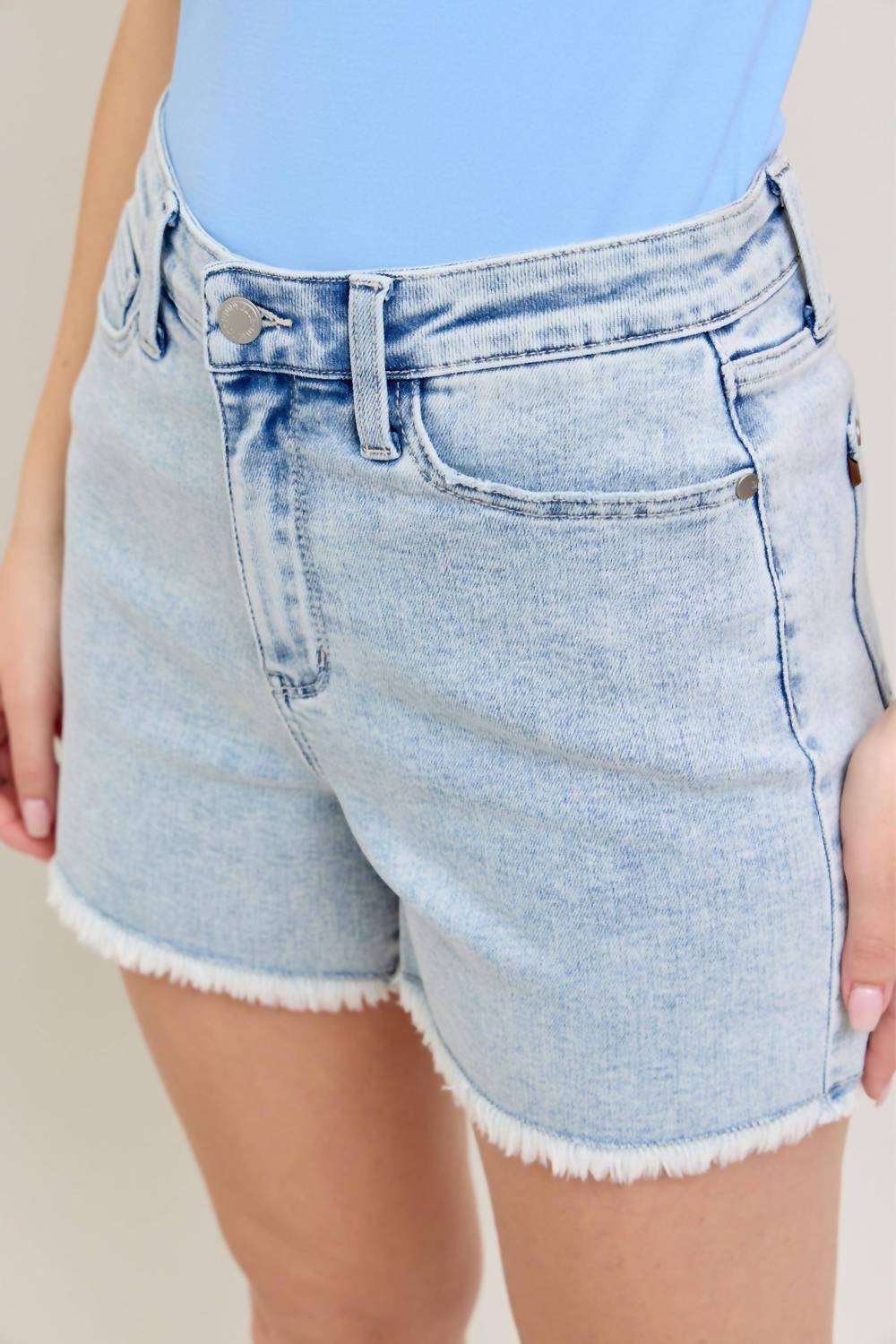 Judy Blue - High Waist Cut-off Denim Short
