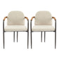Modern Dining Chair Set With Durable Iron Frame And Comfortable Fabric Upholstery