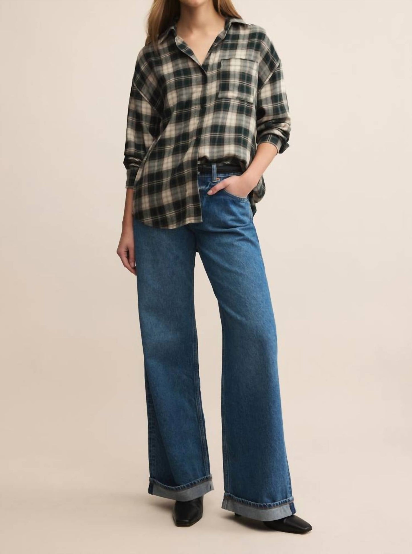 Z Supply - River Plaid Button Up Top